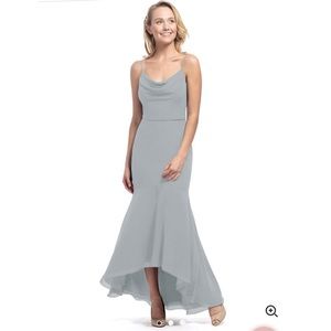 Azazie Summer Dress in Dolphin Grey